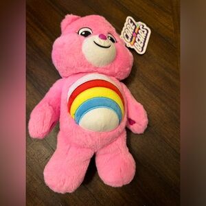 CARE BEARS 13"  Cheer Bear Rainbow Pink PLUSH STUFFED‎ ANIMAL NWT